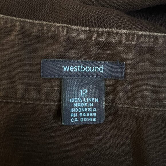 Vintage 100% Linen High Or Low Rise Midi Skirt A-line Full Romantic Quiet Luxury - Picture 6 of 8